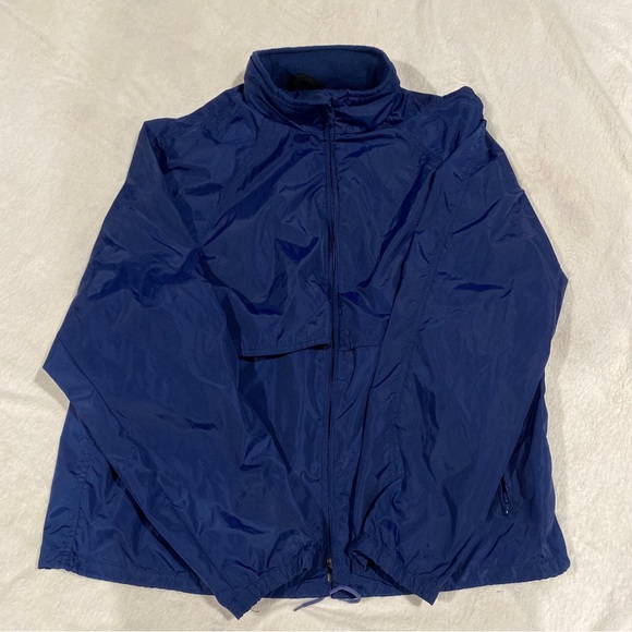 Vintage Eddie Bauer Jacket Mens Size XL Blue Full Zip Waterproof Windbreaker - Picture 2 of 7